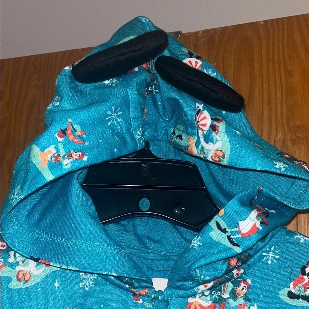 Disney Mickey Mouse and Friends Holiday Hooded Coverall One-Piece Sz 7/8 NWT